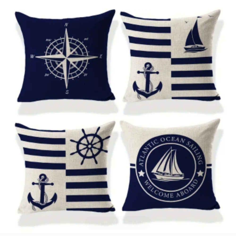 Nautical Themed Throw Pillow Covers